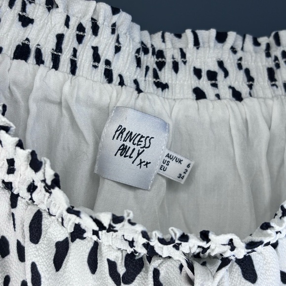 Princess Polly Black and White Light of Life Mini Tiered Skirt - Picture 4 of 4